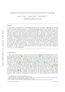 Temporal Convolution Derived Multi-Layered Reservoir Computing