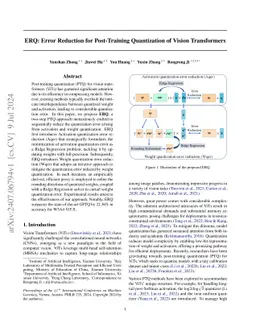 Towards Accurate Post-Training Quantization of Vision Transformers via Error Reduction