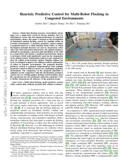 Heuristic Predictive Control for Multi-Robot Flocking in Congested
  Environments
