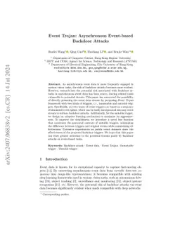 Event Trojan: Asynchronous Event-based Backdoor Attacks
