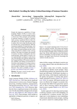 Safe-Embed: Unveiling the Safety-Critical Knowledge of Sentence Encoders