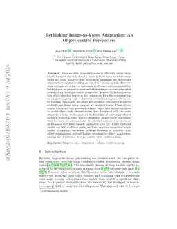 Rethinking Image-to-Video Adaptation: An Object-centric Perspective