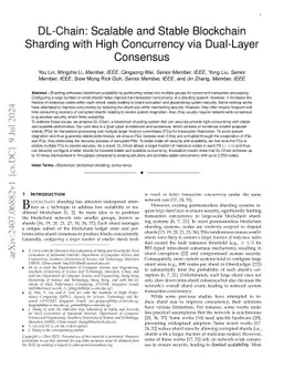 DL-Chain: Scalable and Stable Blockchain Sharding with High Concurrency
  via Dual-Layer Consensus