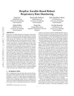 RespEar: Earable-Based Robust Respiratory Rate Monitoring