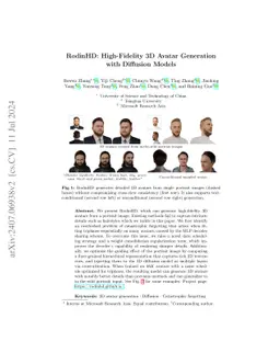 RodinHD: High-Fidelity 3D Avatar Generation with Diffusion Models