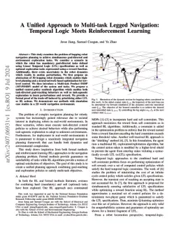 A Unified Approach to Multi-task Legged Navigation: Temporal Logic Meets
  Reinforcement Learning