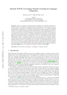 Spanish TrOCR: Leveraging Transfer Learning for Language Adaptation