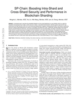 SP-Chain: Boosting Intra-Shard and Cross-Shard Security and Performance
  in Blockchain Sharding