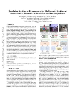 Resolving Sentiment Discrepancy for Multimodal Sentiment Detection via Semantics Completion and Decomposition