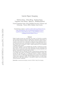 Latent Space Imaging