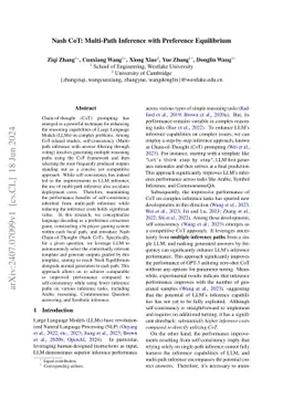 Nash CoT: Multi-Path Inference with Preference Equilibrium