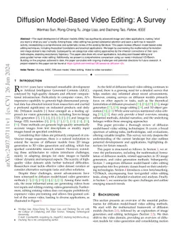 Diffusion Model-Based Video Editing: A Survey