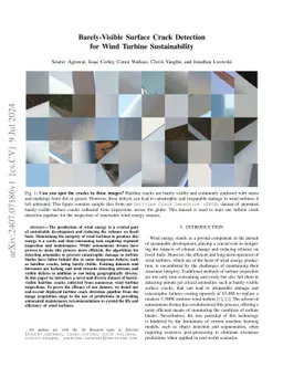 Barely-Visible Surface Crack Detection for Wind Turbine Sustainability