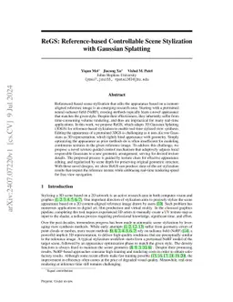 Reference-based Controllable Scene Stylization with Gaussian Splatting