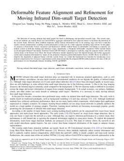 Deformable Feature Alignment and Refinement for Moving Infrared
  Dim-small Target Detection