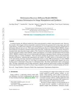 Deformation-Recovery Diffusion Model (DRDM): Instance Deformation for
  Image Manipulation and Synthesis