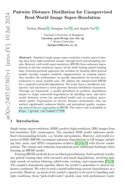 Pairwise Distance Distillation for Unsupervised Real-World Image
  Super-Resolution