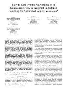 Flow to Rare Events: An Application of Normalizing Flow in Temporal
  Importance Sampling for Automated Vehicle Validation