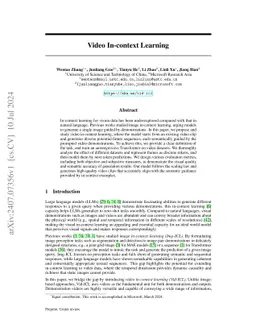 Video In-context Learning: Autoregressive Transformers are Zero-Shot Video Imitators
