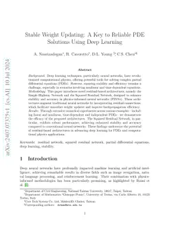 Stable Weight Updating: A Key to Reliable PDE Solutions Using Deep
  Learning