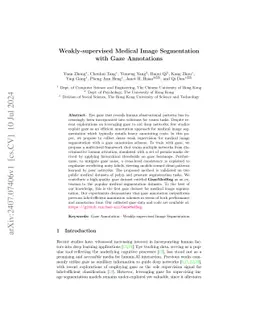 Weakly-supervised Medical Image Segmentation with Gaze Annotations