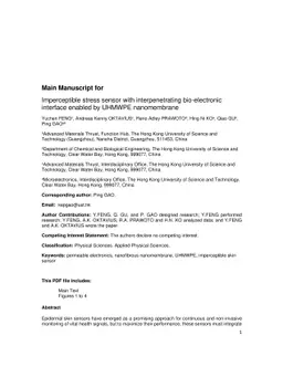 Invisible sweat sensor: ultrathin membrane mimics skin for stress
  monitoring