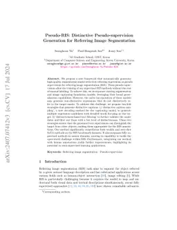 Pseudo-RIS: Distinctive Pseudo-supervision Generation for Referring
  Image Segmentation
