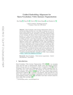 Unified Embedding Alignment for Open-Vocabulary Video Instance
  Segmentation