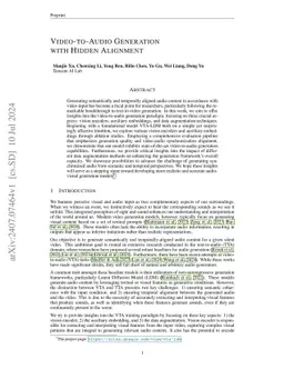 Video-to-Audio Generation with Hidden Alignment