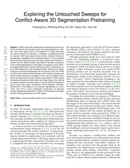 Exploring the Untouched Sweeps for Conflict-Aware 3D Segmentation
  Pretraining