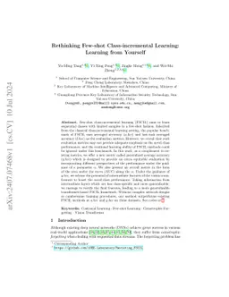 Rethinking Few-shot Class-incremental Learning: Learning from Yourself