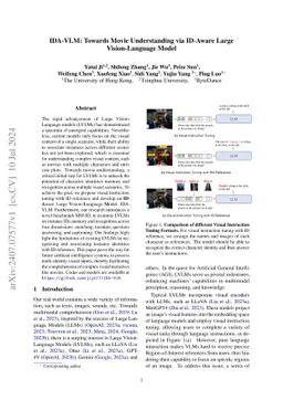 IDA-VLM: Towards Movie Understanding via ID-Aware Large Vision-Language
  Model