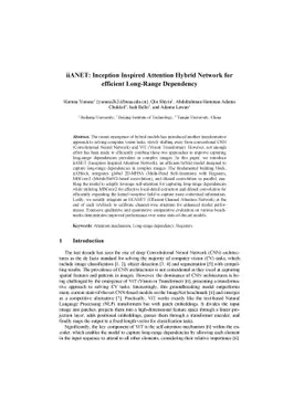 iiANET: Inception Inspired Attention Hybrid Network for efficient Long-Range Dependency