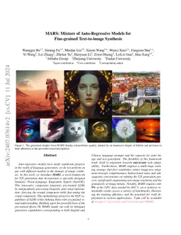 MARS: Mixture of Auto-Regressive Models for Fine-grained Text-to-image
  Synthesis