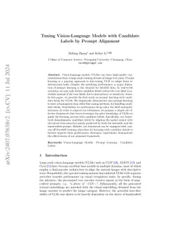 Tuning Vision-Language Models with Candidate Labels by Prompt Alignment