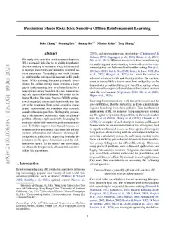 Pessimism Meets Risk: Risk-Sensitive Offline Reinforcement Learning