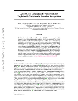 AffectGPT: Dataset and Framework for Explainable Multimodal Emotion
  Recognition