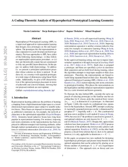 A Coding-Theoretic Analysis of Hyperspherical Prototypical Learning Geometry
