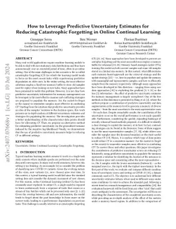 How to Leverage Predictive Uncertainty Estimates for Reducing Catastrophic Forgetting in Online Continual Learning