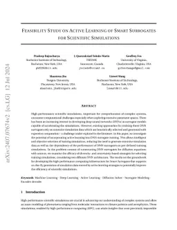 Feasibility Study on Active Learning of Smart Surrogates for Scientific
  Simulations