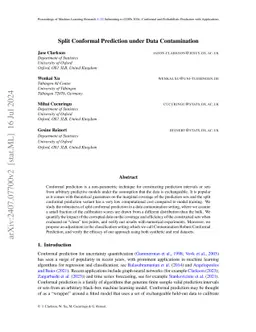 Split Conformal Prediction under Data Contamination