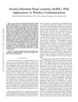 Science-Informed Design of Deep Learning With Applications to Wireless Systems: A Tutorial