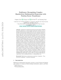 PosFormer: Recognizing Complex Handwritten Mathematical Expression with
  Position Forest Transformer