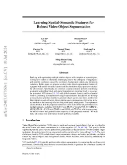 Learning Spatial-Semantic Features for Robust Video Object Segmentation