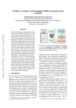 Attribute or Abstain: Large Language Models as Long Document Assistants