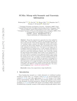 SUMix: Mixup with Semantic and Uncertain Information