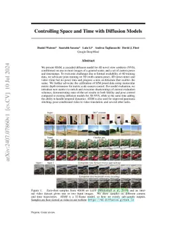 Controlling Space and Time with Diffusion Models