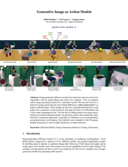 Generative Image as Action Models