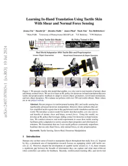 Learning In-Hand Translation Using Tactile Skin With Shear and Normal Force Sensing