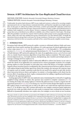 Spider: A BFT Architecture for Geo-Replicated Cloud Services